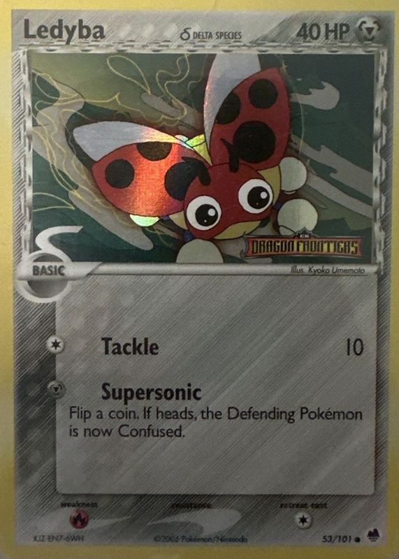 ledyba pokemon card variation to centering Ledyba - Rocket Gang Strikes