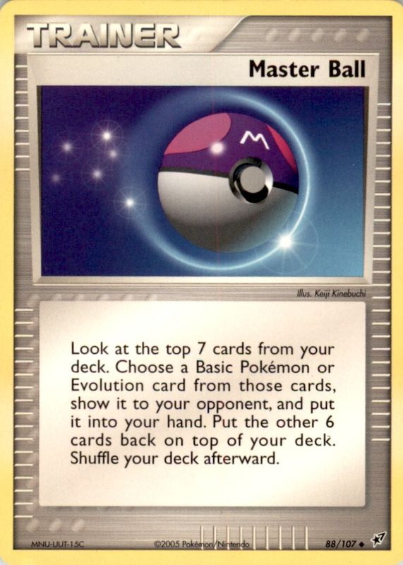masterball cards pokemon Toxel Master Ball Reverse Holo reveal it Master Ball 2007 EX: Power