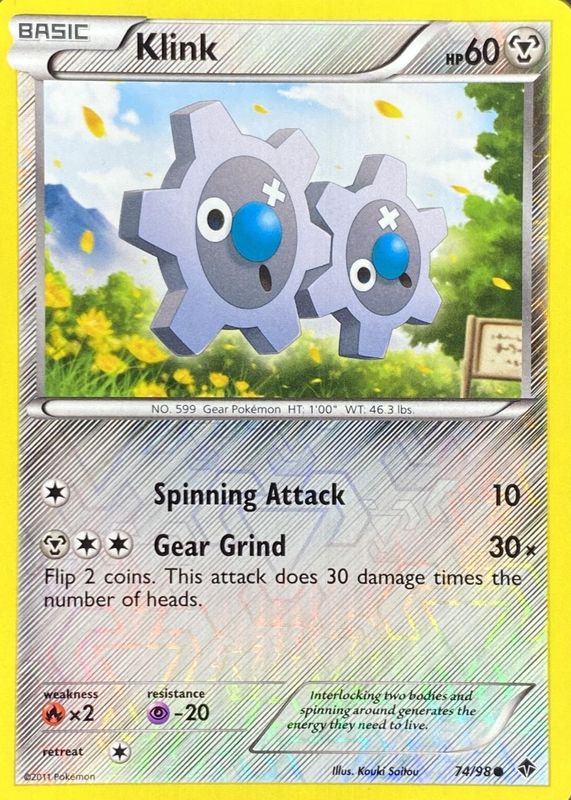 Klink 2011 Black & White: Emerging Powers #74/98 Reverse Holo RAW TCG (LIGHTLY PLAYED)