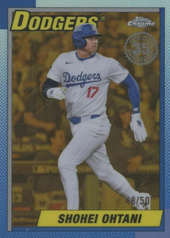 Shohei Ohtani 2025 Topps Chrome #90CB-7 1990 Topps Baseball - Gold Refractor /50 RAW