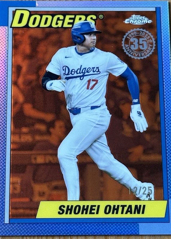 Shohei Ohtani 2025 Topps Chrome #90CB-7 1990 Topps Baseball - Orange Refractor /25 RAW