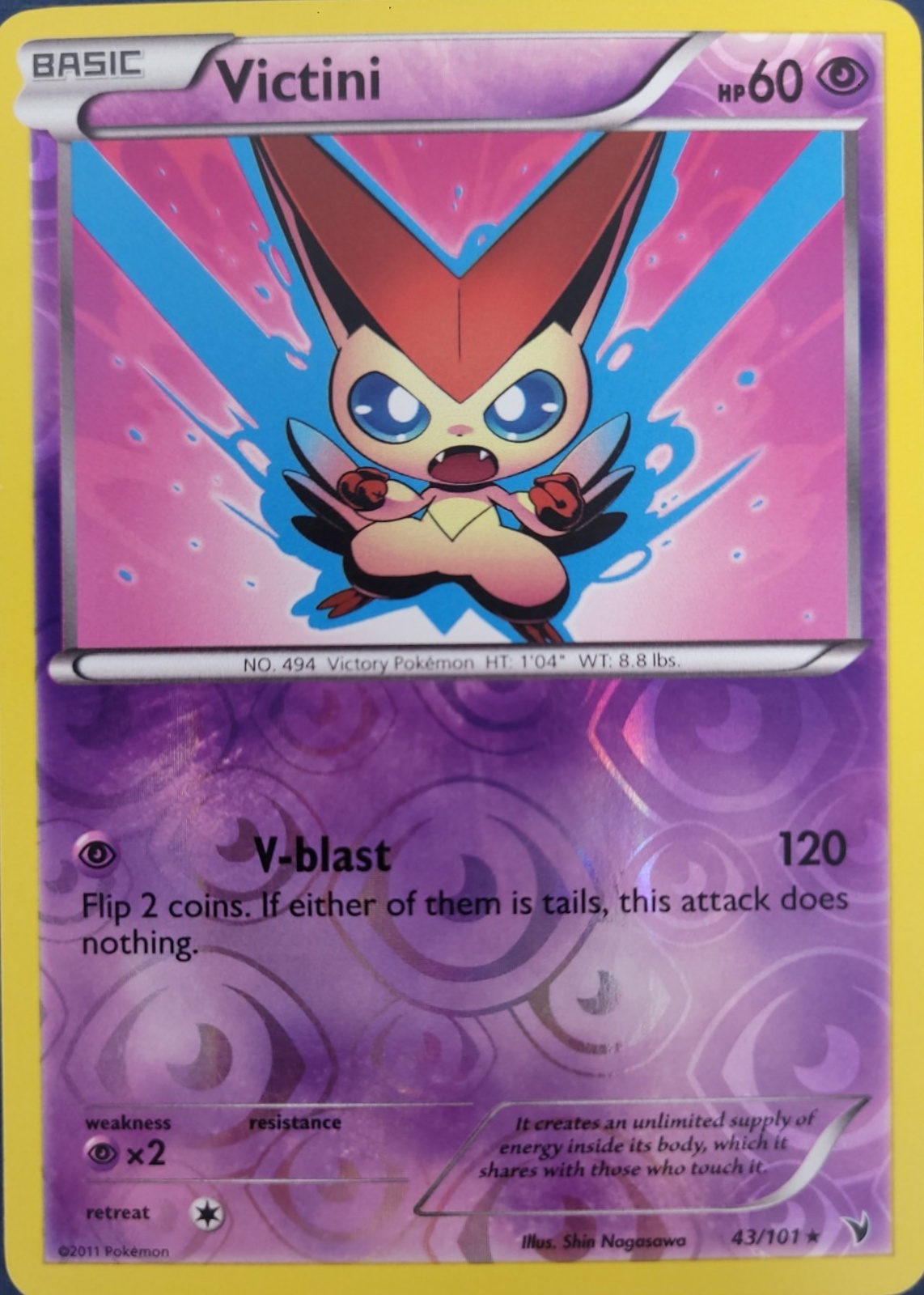 pokemon card value victini Fire Flare (20) Weakness Water 2 Resistance None None Retreat Cost Victini V 144/163 Battle Styles