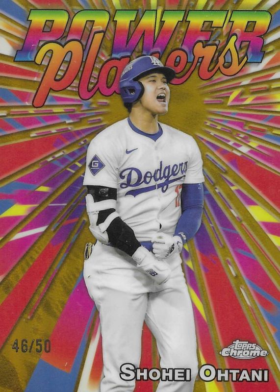Shohei Ohtani 2025 Topps Chrome #PP-25 Power Players - Gold Refractor /50 RAW