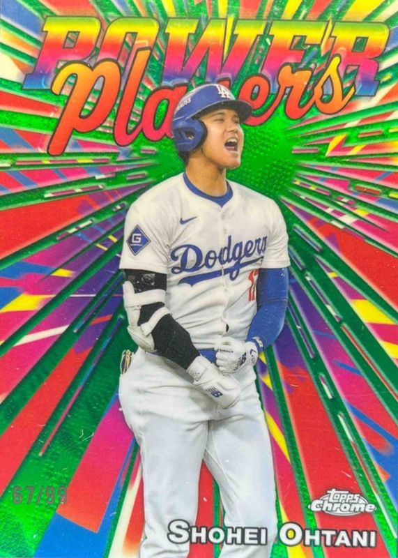 Shohei Ohtani 2025 Topps Chrome #PP-25 Power Players - Green Refractor /99 RAW