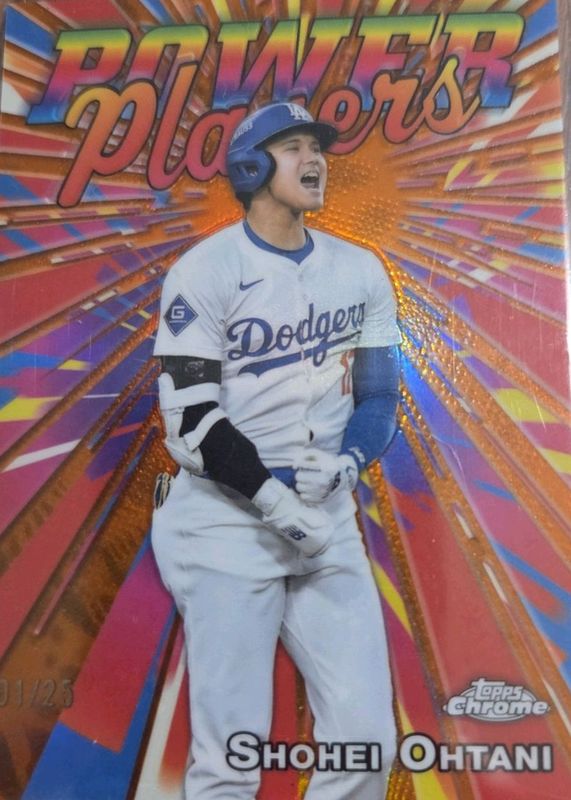 Shohei Ohtani 2025 Topps Chrome #PP-25 Power Players - Orange Refractor /25 RAW