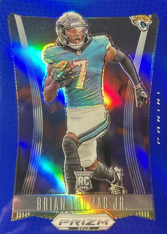 Brian Thomas Jr. 2024 Prizm Deca #148 Blue /149 Rookie RAW