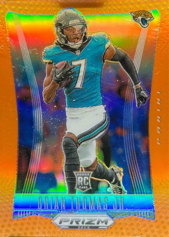 Brian Thomas Jr. 2024 Prizm Deca #148 Orange /49 Rookie RAW