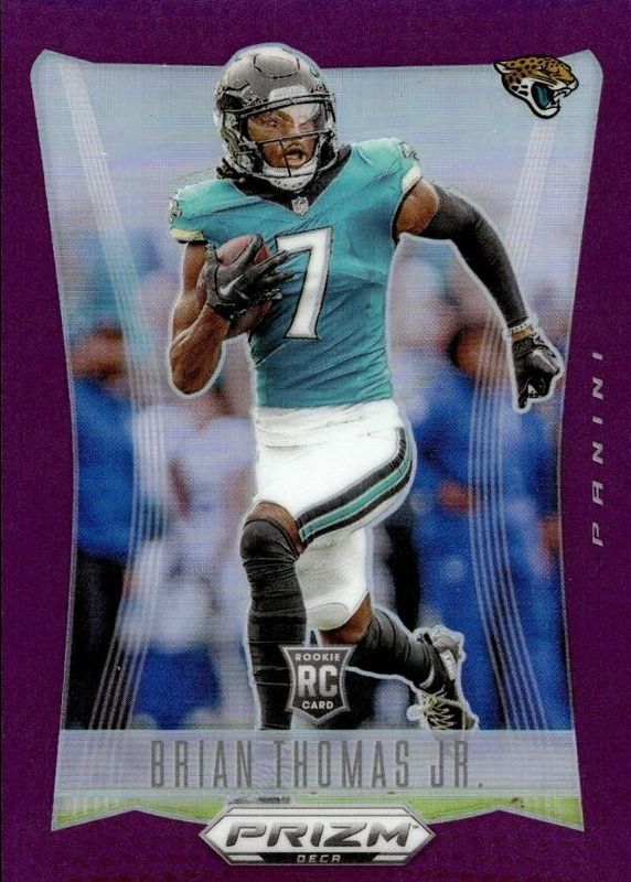 Brian Thomas Jr. 2024 Prizm Deca #148 Purple /99 Rookie RAW