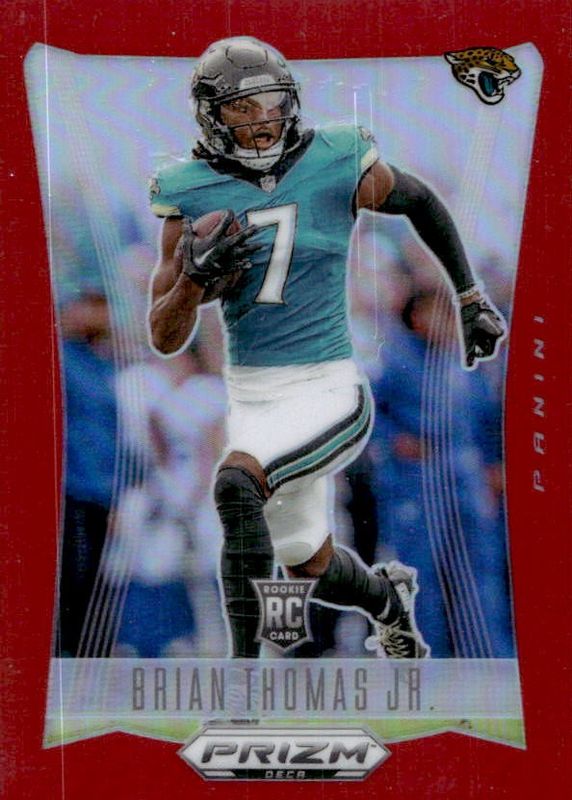 Brian Thomas Jr. 2024 Prizm Deca #148 Red /199 Rookie RAW