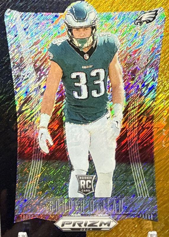 Cooper DeJean 2024 Prizm Deca #243 FOTL Black Gold Shimmer /8 Rookie RAW