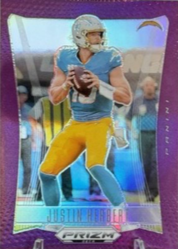 Justin Herbert 2024 Prizm Deca #175 Purple /99 RAW