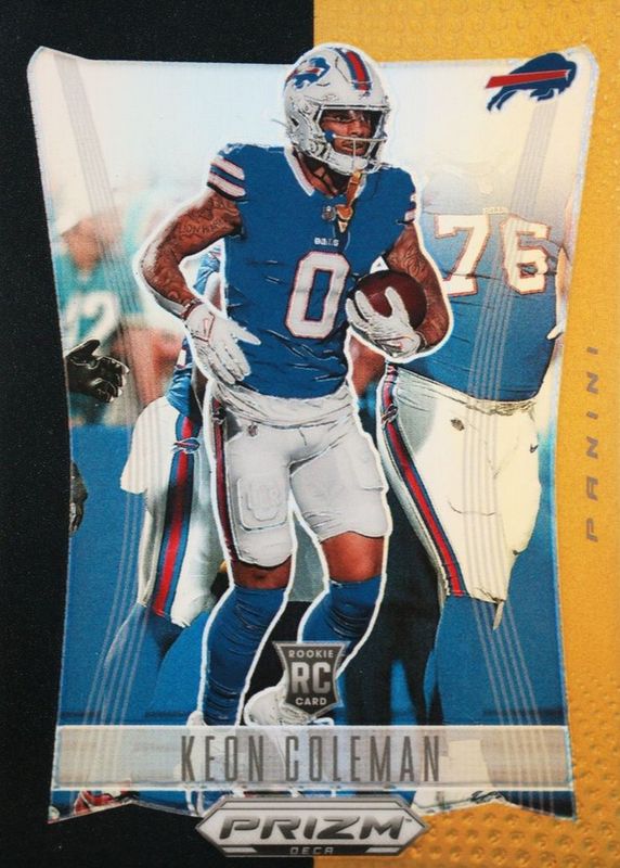 Keon Coleman 2024 Prizm Deca #33 Black Gold /5 Rookie RAW