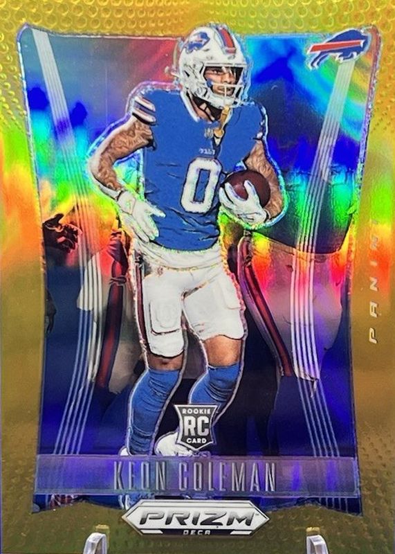 Keon Coleman 2024 Prizm Deca #33 Gold /10 Rookie RAW