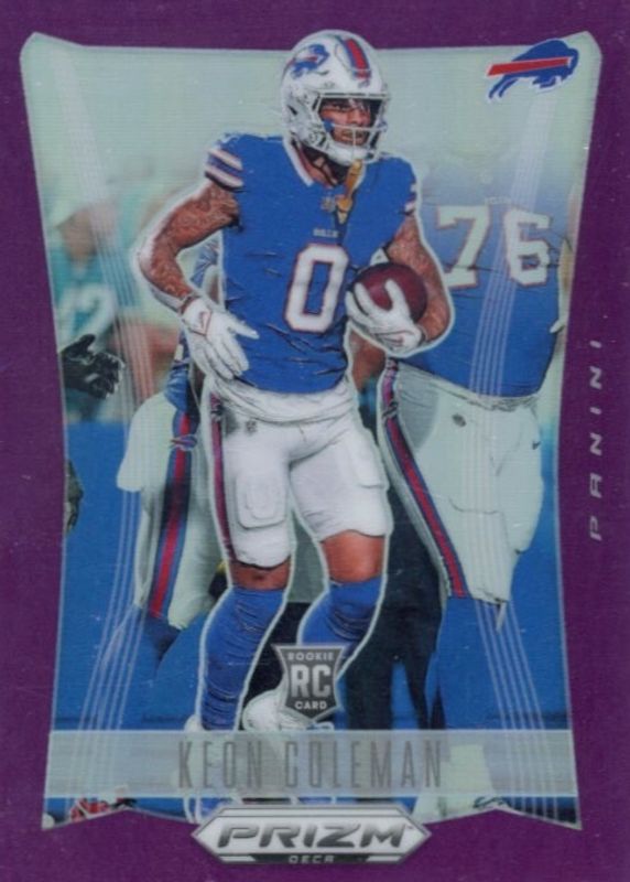 Keon Coleman 2024 Prizm Deca #33 Purple /99 Rookie RAW