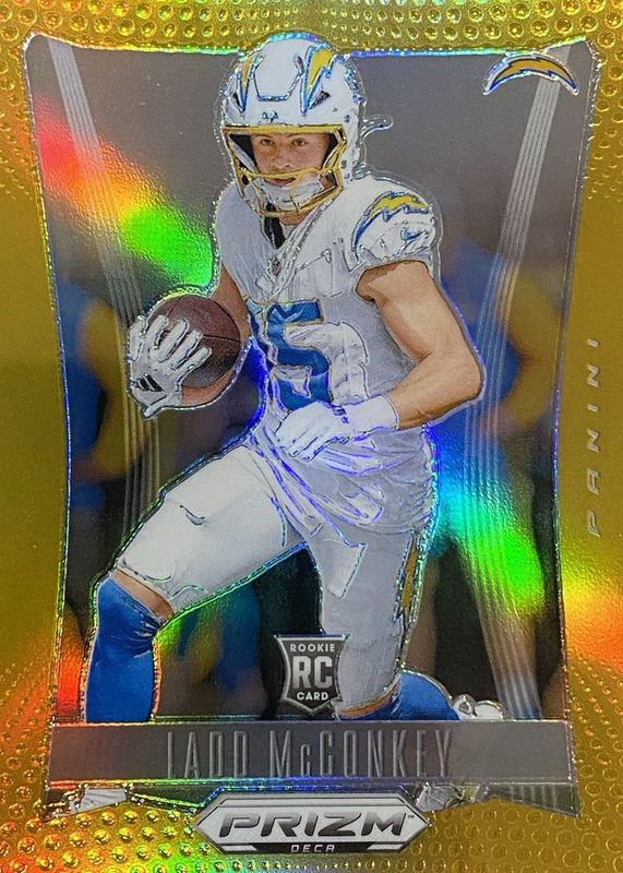 Ladd McConkey 2024 Prizm Deca #181 Gold /10 Rookie RAW