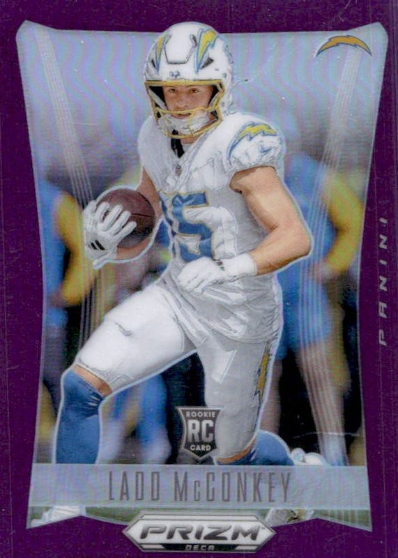Ladd McConkey 2024 Prizm Deca #181 Purple /99 Rookie RAW