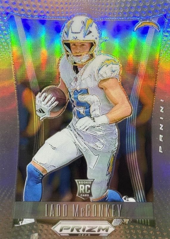 Ladd McConkey 2024 Prizm Deca #181 Silver Rookie RAW
