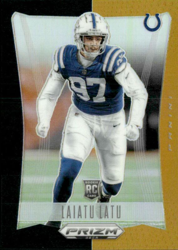 Laiatu Latu 2024 Prizm Deca #136 Black Gold /5 Rookie RAW