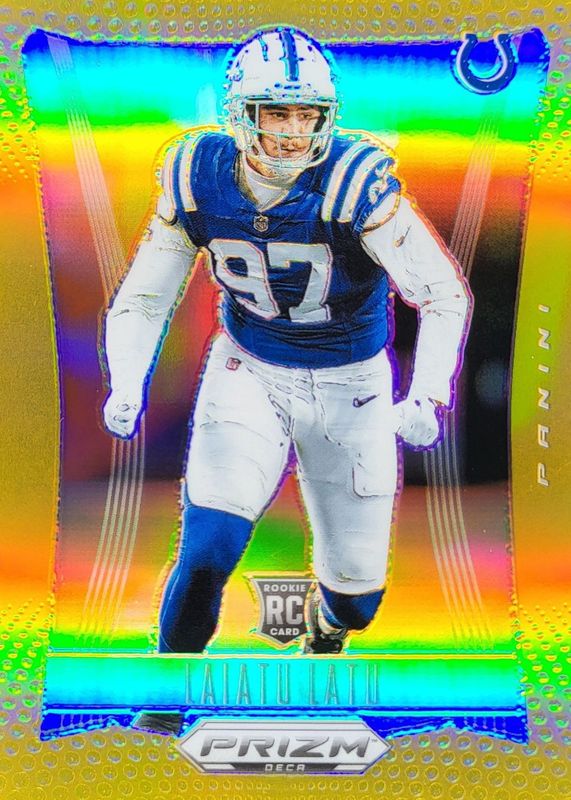 Laiatu Latu 2024 Prizm Deca #136 Gold /10 Rookie RAW