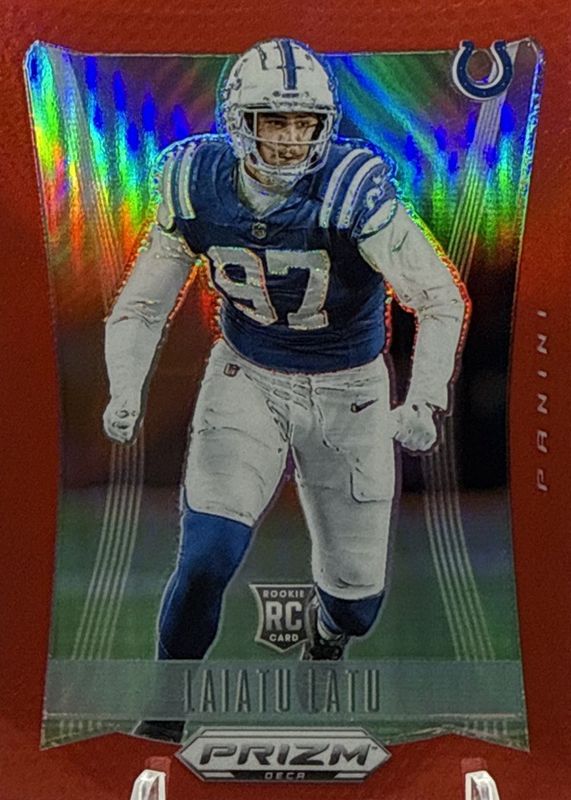 Laiatu Latu 2024 Prizm Deca #136 Red /199 Rookie RAW