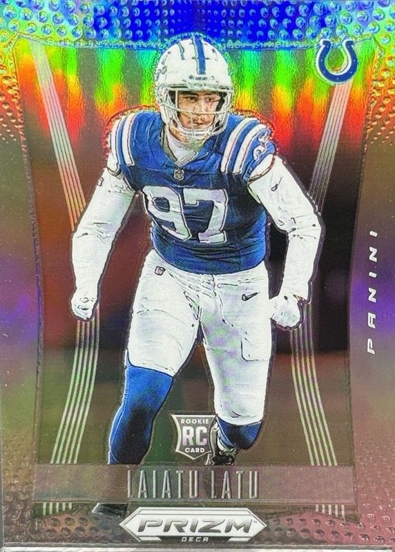 Laiatu Latu 2024 Prizm Deca #136 Silver Rookie RAW