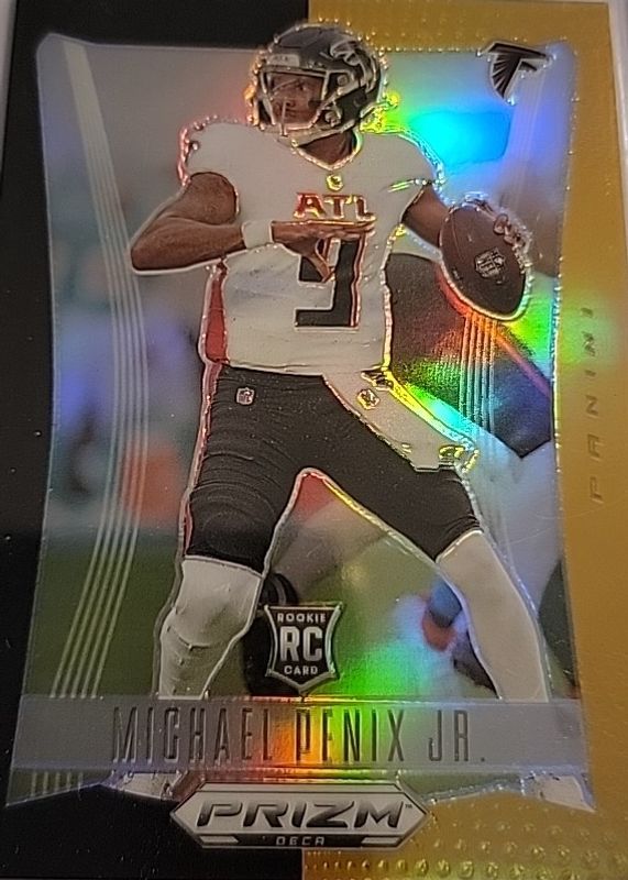 Michael Penix Jr. 2024 Prizm Deca #16 Black Gold /5 Rookie RAW
