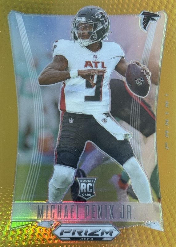 Michael Penix Jr. 2024 Prizm Deca #16 Gold /10 Rookie RAW