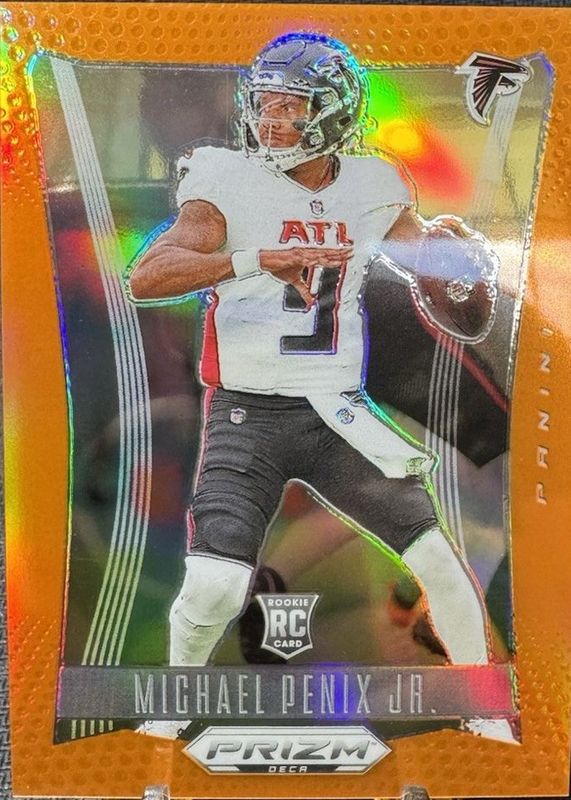 Michael Penix Jr. 2024 Prizm Deca #16 Orange /49 Rookie RAW