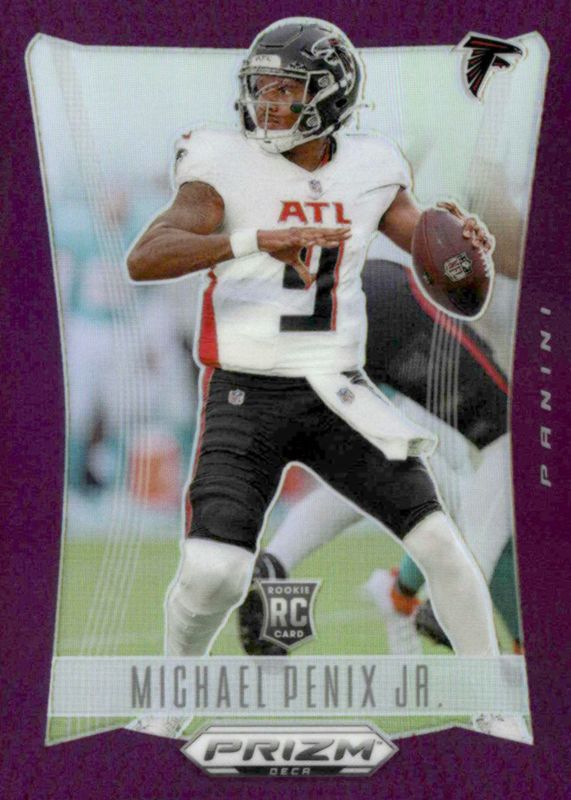 Michael Penix Jr. 2024 Prizm Deca #16 Purple /99 Rookie RAW