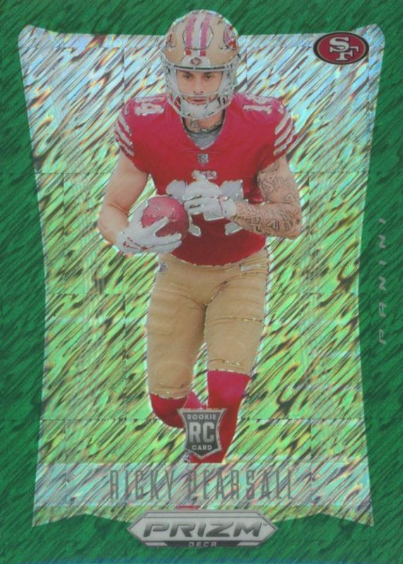 Ricky Pearsall 2024 Prizm Deca #254 FOTL Green Shimmer /12 Rookie RAW