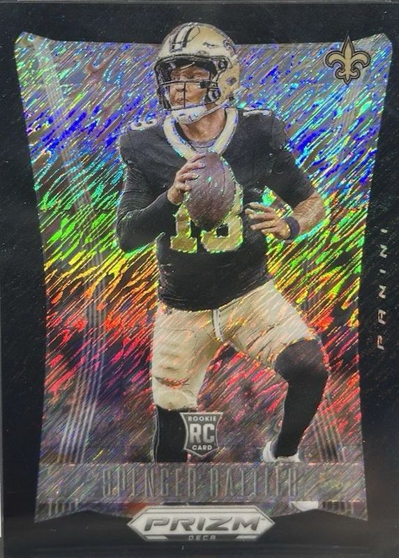 Spencer Rattler 2024 Prizm Deca #221 FOTL Black Shimmer /1 Rookie RAW