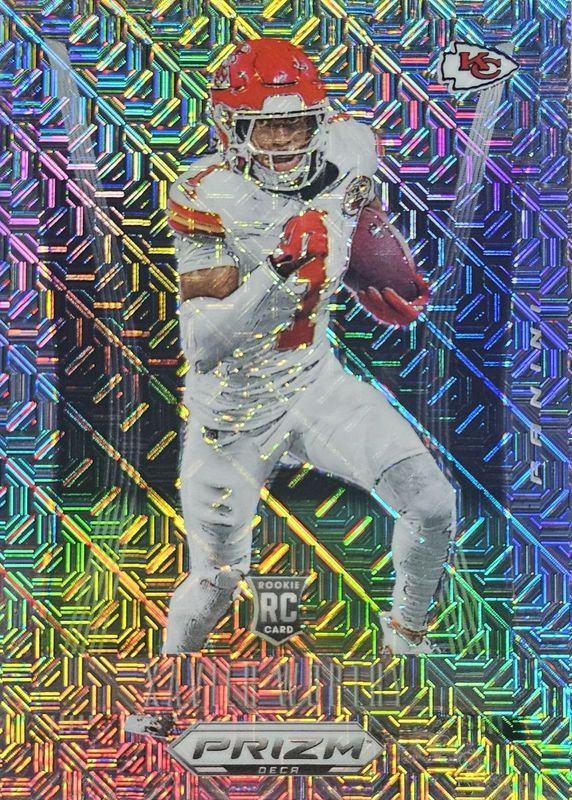 Xavier Worthy 2024 Prizm Deca #158 Mojo /30 Rookie RAW