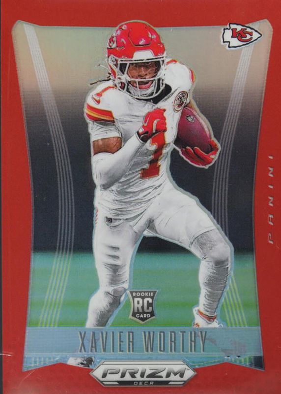 Xavier Worthy 2024 Prizm Deca #158 Red /199 Rookie RAW