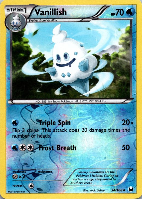 2012 Black & White: Dark Explorers #034/108 Reverse Holo