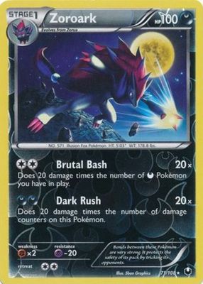 2012 Black & White: Dark Explorers #071/108 Reverse Holo