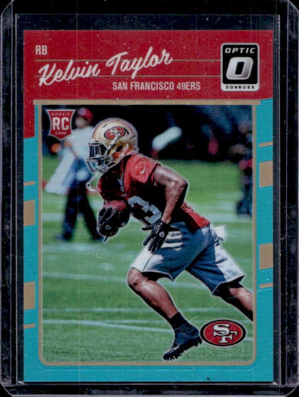 Kelvin Taylor 2016 Optic #139 Aqua /299 Rookie RAW