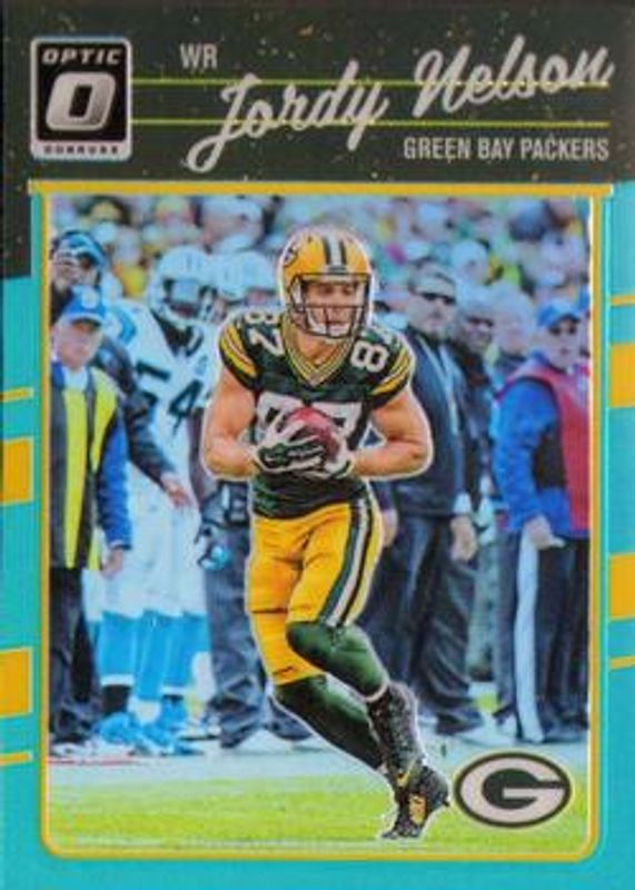 Jordy Nelson 2016 Optic #39 Aqua /299 RAW