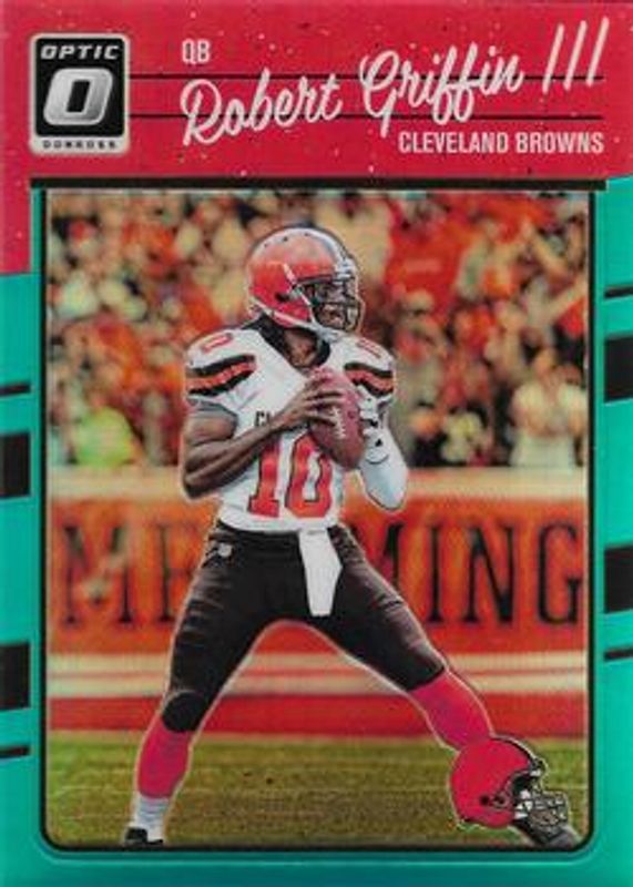 Robert Griffin III 2016 Optic #23 Aqua /299 RAW