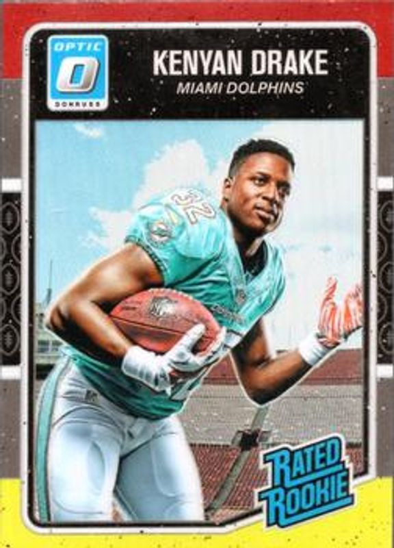 Kenyan Drake 2016 Optic #181 Red & Yellow Rookie RAW