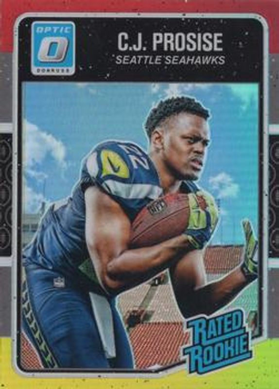 2016 Optic #154 Red & Yellow