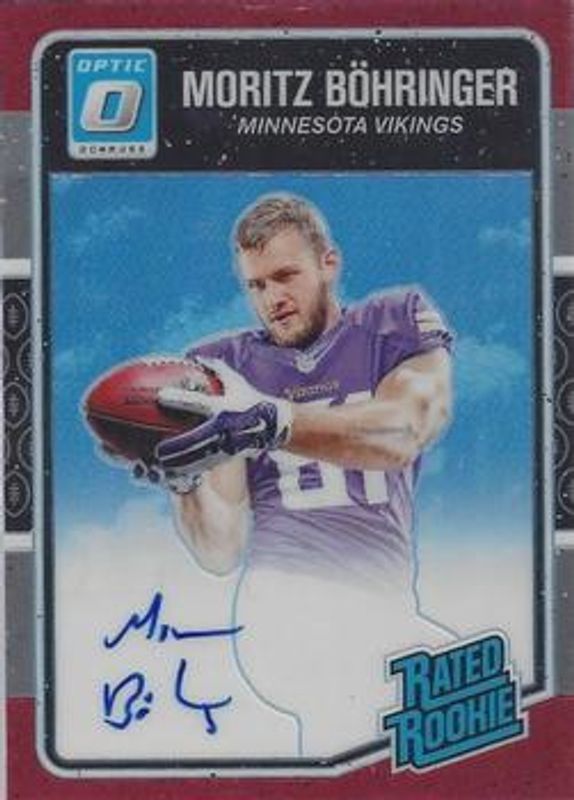 Moritz Bohringer 2016 Optic #167 Rated Rookies Autographs - Red /50 RAW