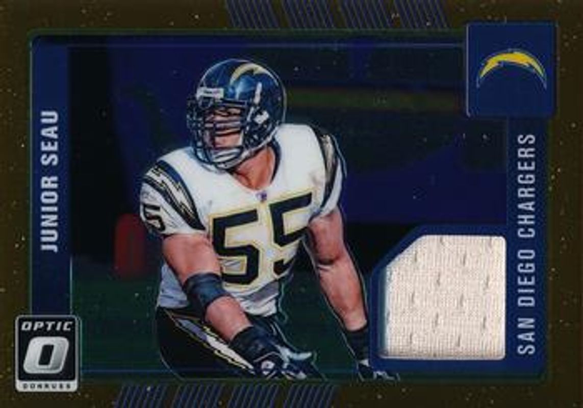 Junior Seau 2016 Optic #15 Donruss Threads - Bronze RAW