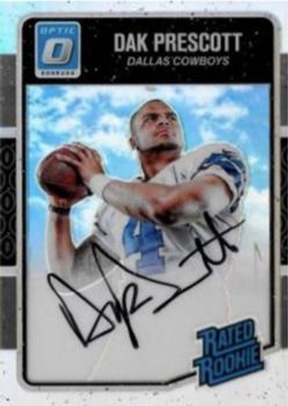 Dak Prescott 2016 Optic #162 Rated Rookies Autographs /150 RAW