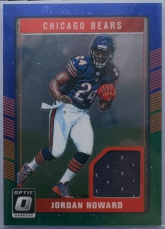 Jordan Howard 2016 Optic #DRT-JH Rookie Threads - Blue & Green RAW