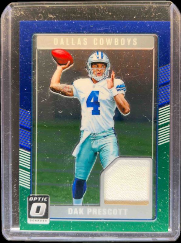 Dak Prescott 2016 Optic #DRT-DP Rookie Threads - Blue & Green RAW