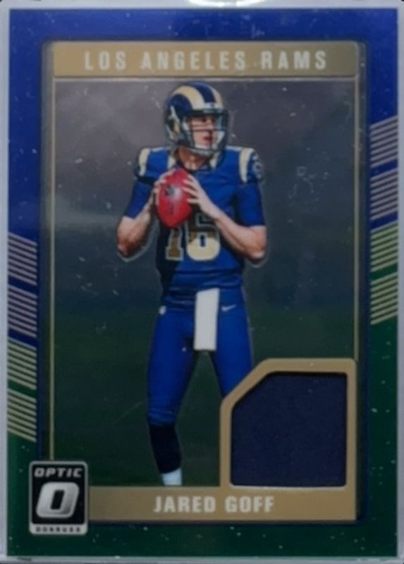 Jared Goff 2016 Optic #DRT-JG Rookie Threads - Blue & Green RAW