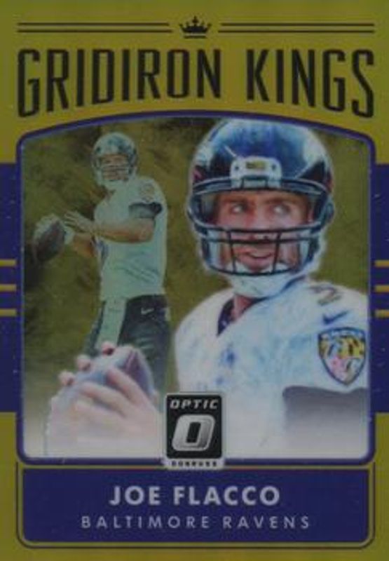 Joe Flacco 2016 Optic #28 Gridiron Kings - Gold /10 RAW