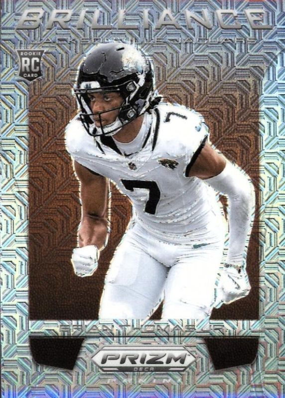 Brian Thomas Jr. 2024 Prizm Deca #2 Brilliance - Mojo /30 Rookie RAW