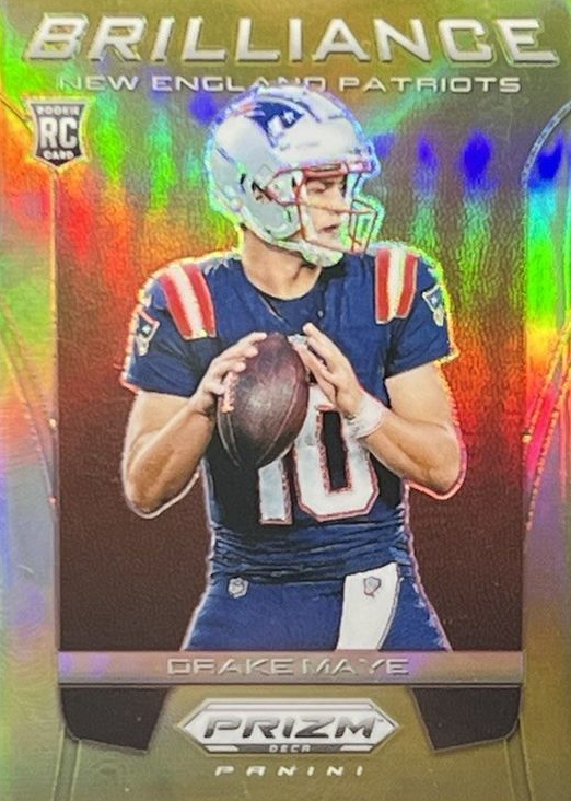 Drake Maye 2024 Prizm Deca #19 Brilliance - Gold /10 Price Guide ...
