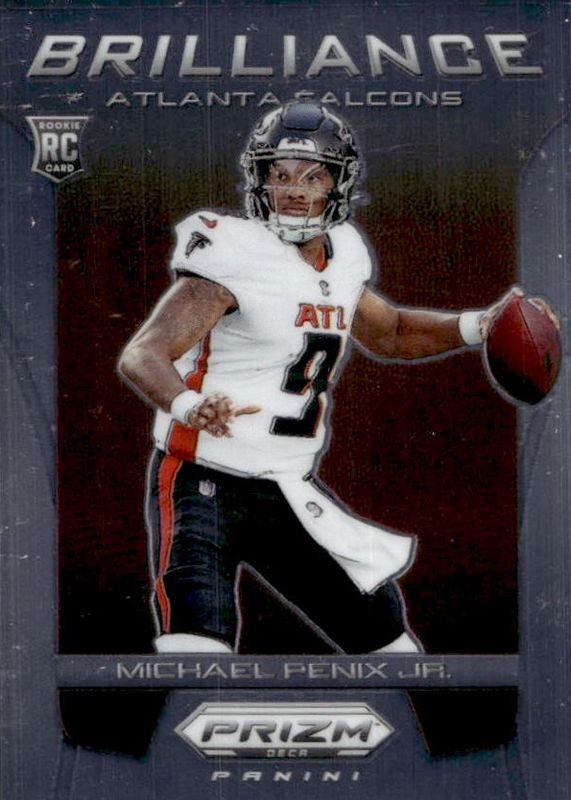 Michael Penix Jr. 2024 Prizm Deca #1 Brilliance Rookie RAW